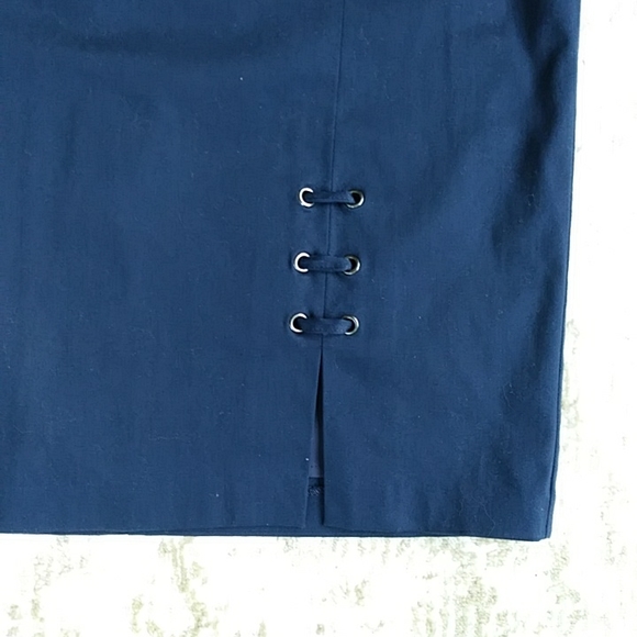 NEW Lane Bryant Grommet Lined Pencil Skirt 14 Navy Blue - Picture 5 of 13